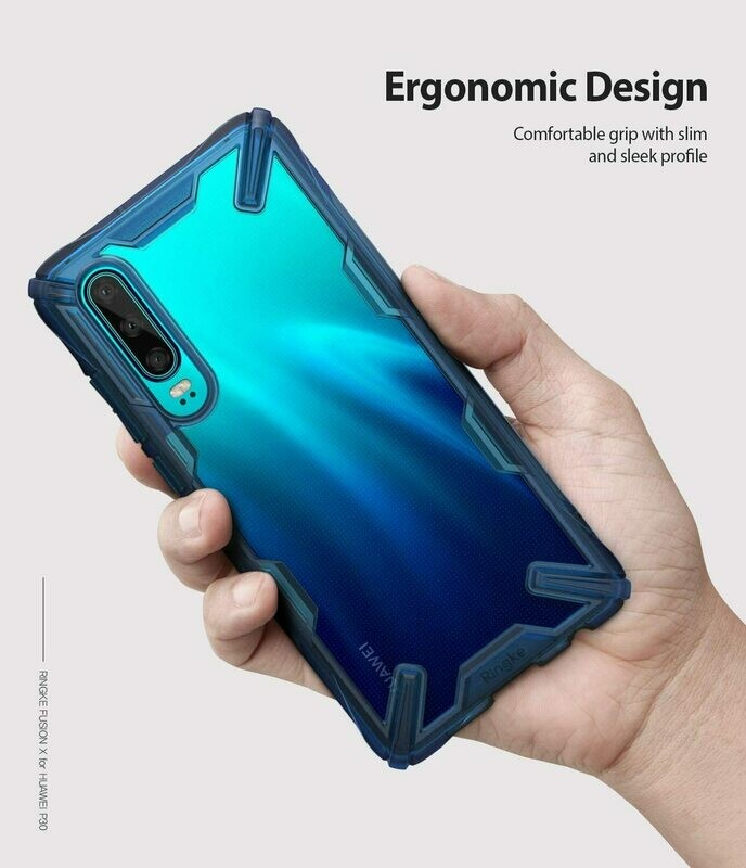 Fusion X for Huawei P30 Military-Grade Slim Protective Case - Space Blue