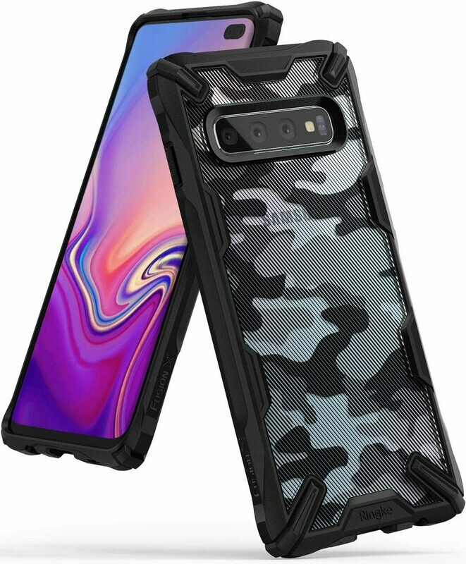 Fusion X Design for Galaxy S10+ Military-Grade Slim Case - Camo Black