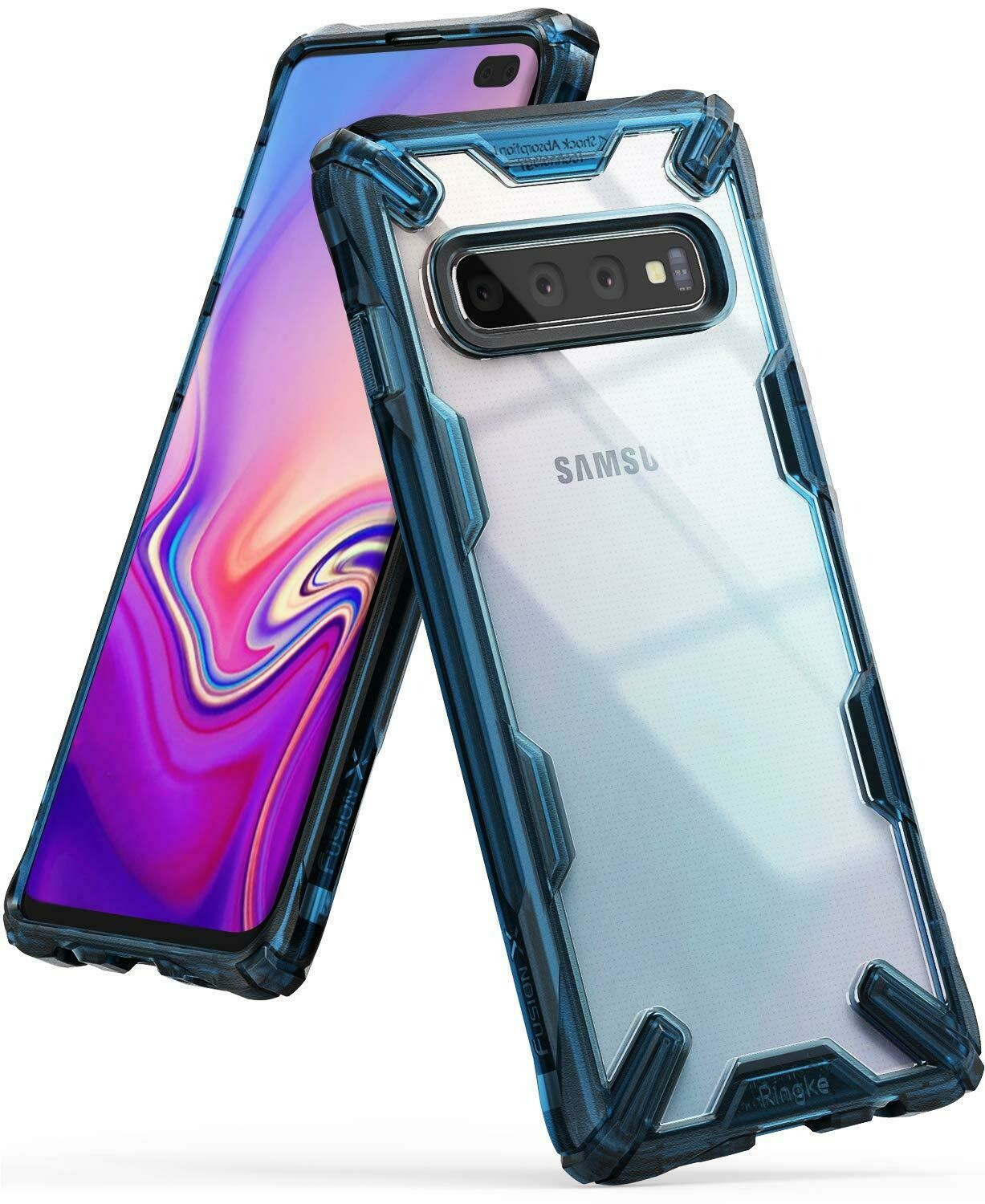 Fusion X for Galaxy S10+ Military-Grade Slim Protective Case - Space Blue