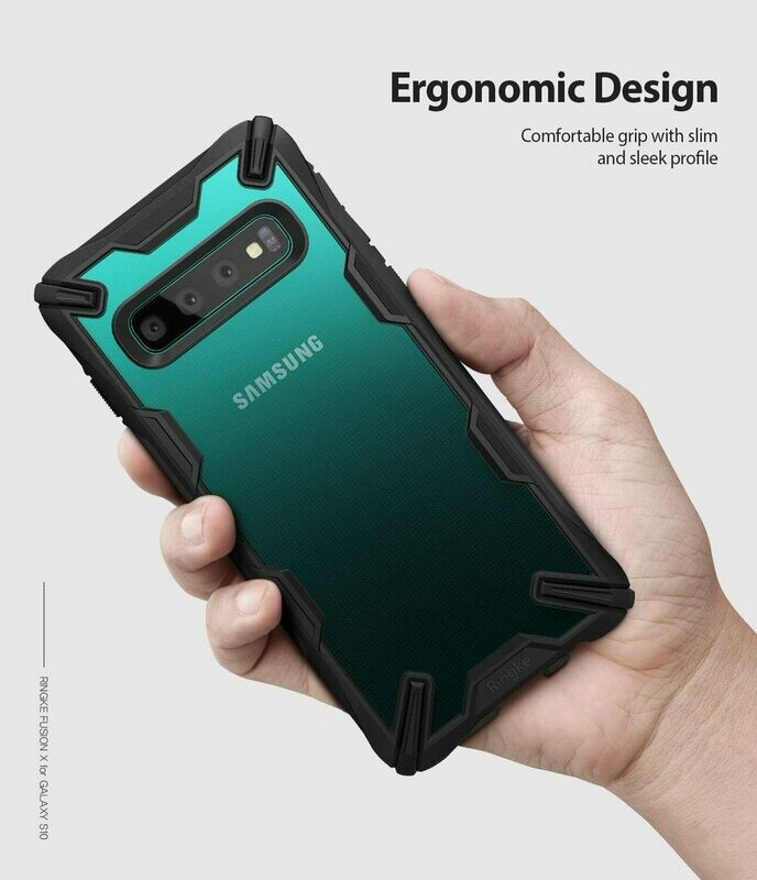 Fusion X for Galaxy S10 Military-Grade Slim Protective Case - Black