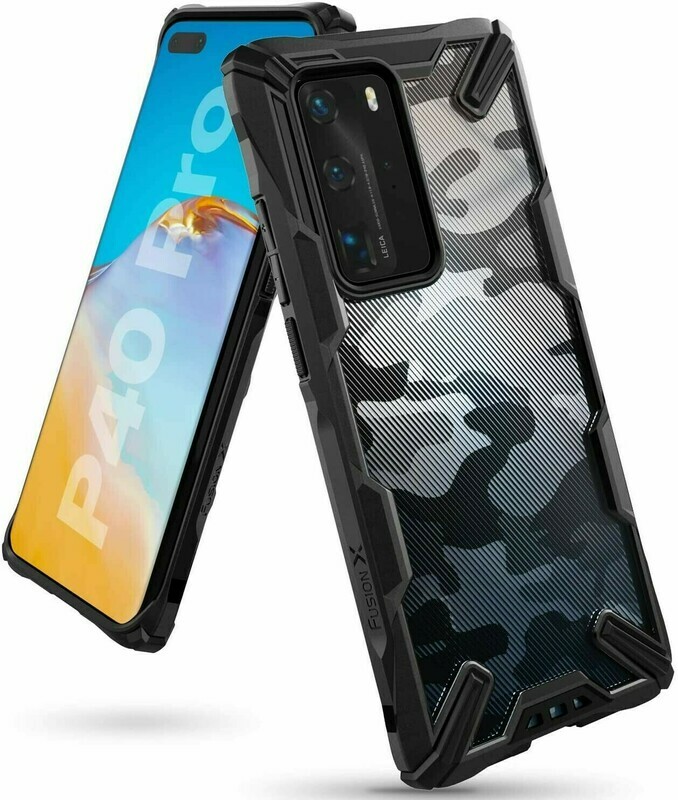 Fusion X Design for P40 Pro Military-Grade Slim Case - Camo Black