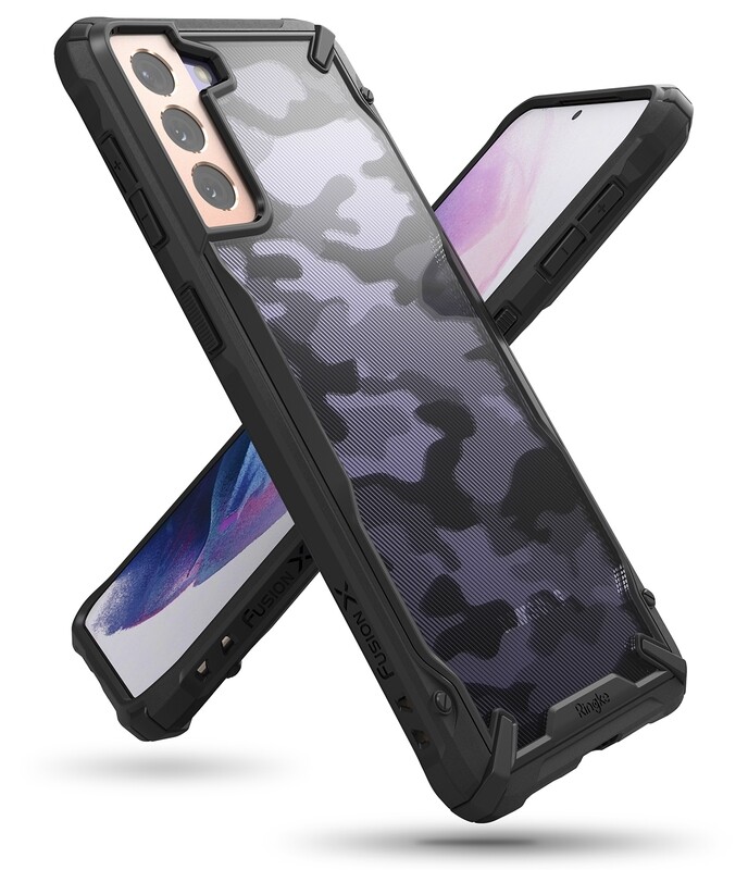Fusion X Design for Galaxy S21 Plus Military-Grade Slim Protective Case - Camo Black