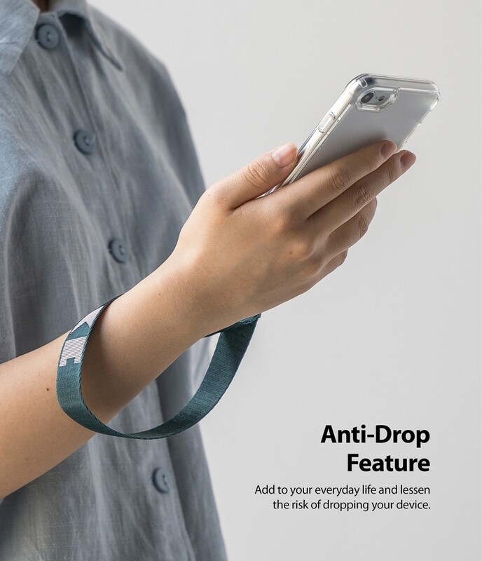 Anti-Drop Nylon Twill Mobile Phone Hand Strap with Polycarbonate Buckle - Peacock Green