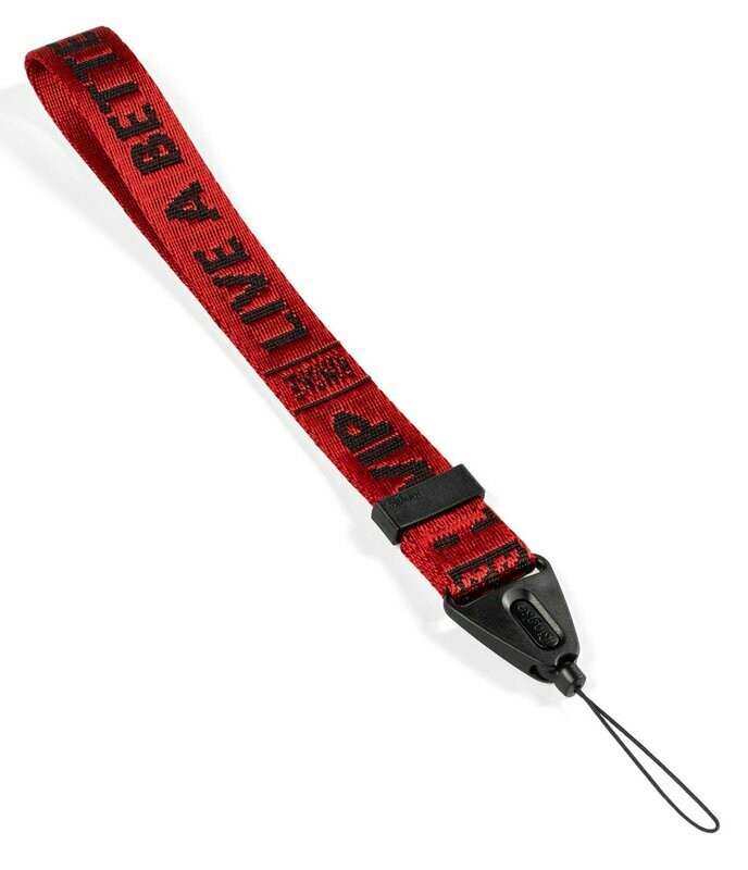 Anti-Drop Nylon Twill Mobile Phone Hand Strap with Polycarbonate Buckle - Ticket Band Red