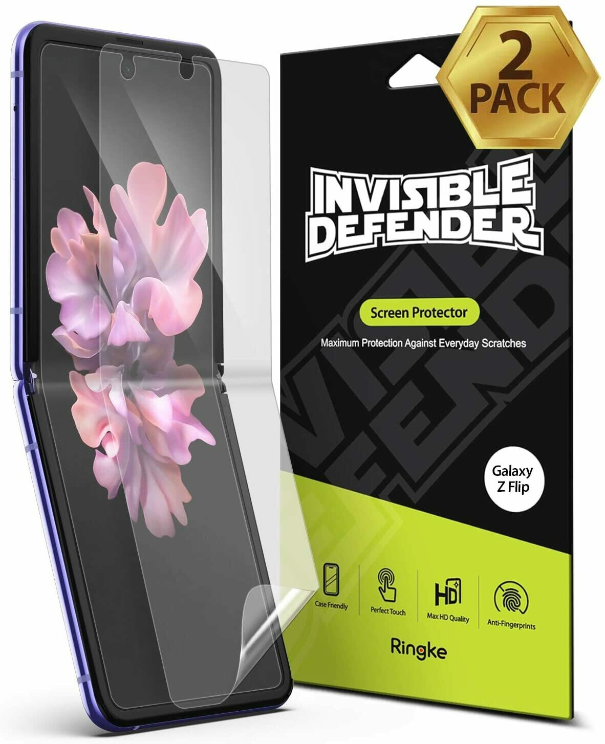 Invisible Defender (2 Pack) Screen Protector for Galaxy Z Flip