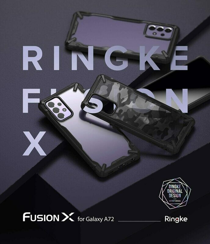 Fusion X Design for Galaxy A72 Military-Grade Slim Protective Case - Camo Black
