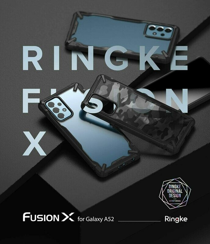 Fusion X Design for Galaxy A52 Military-Grade Slim Protective Case - Camo Black