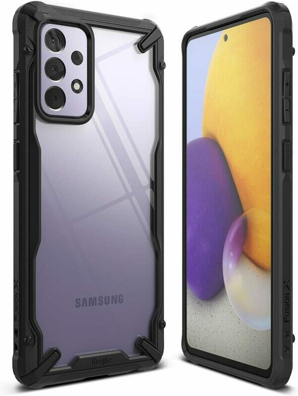 Fusion X for Galaxy A72 Military-Grade Slim Protective Case - Black