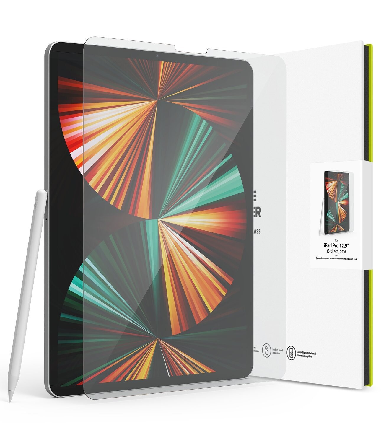 Invisible Defender Premium Full Coverage Tempered Glass Screen Protector for iPad Pro 12.9 inch
