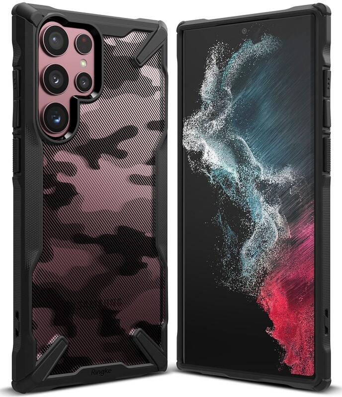 Fusion X Design for Galaxy S22 Ultra Military-Grade Slim Protective Case - Camo Black