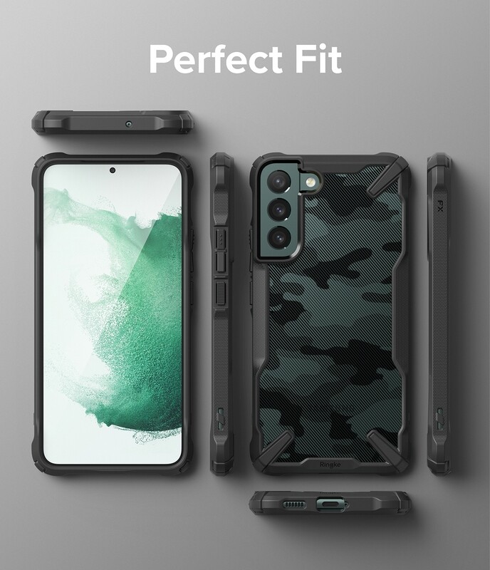Fusion X for Galaxy S22 Plus Military-Grade Slim Protective Case - Camo Black