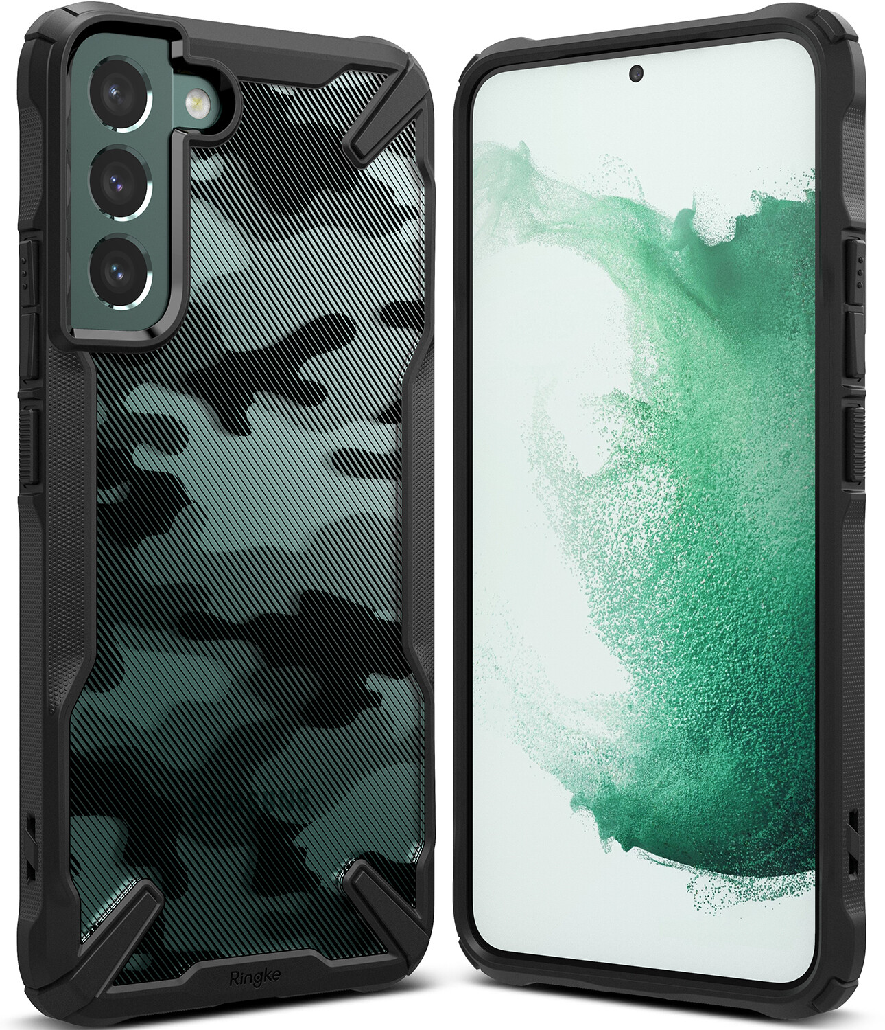 Fusion X for Galaxy S22 Military-Grade Slim Protective Case - Camo Black