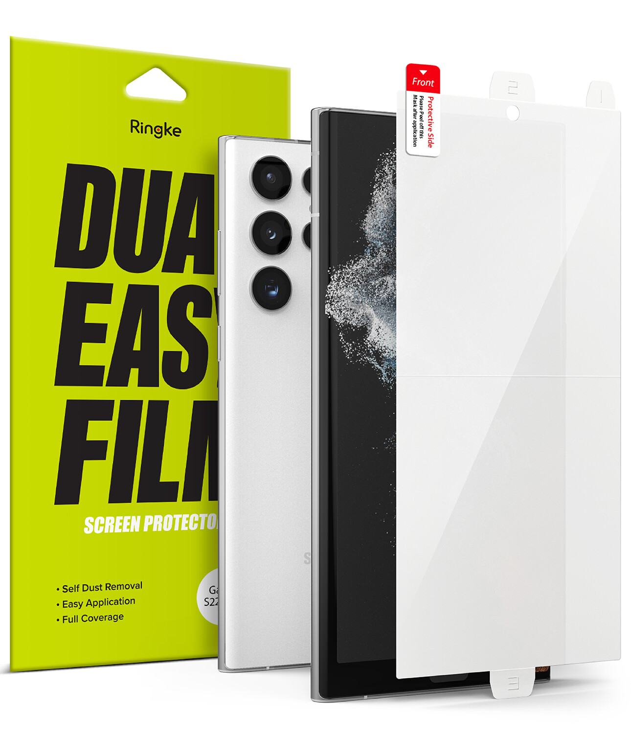 Dual Easy Film (2 Pack) Premium Screen Protector for Galaxy S22 Ultra
