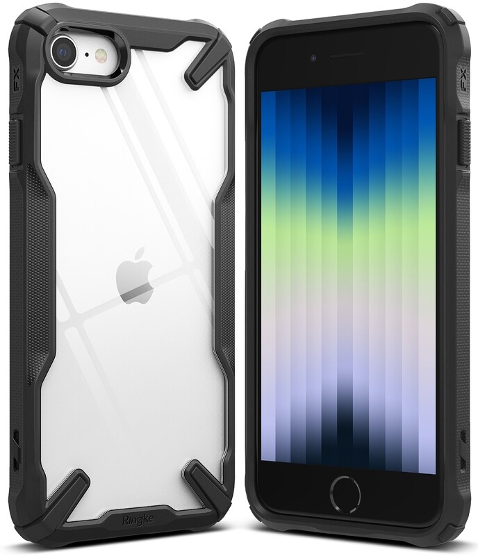 Fusion X Military-Grade Slim Protective Case for iPhone SE 3rd Gen (2022) - Black