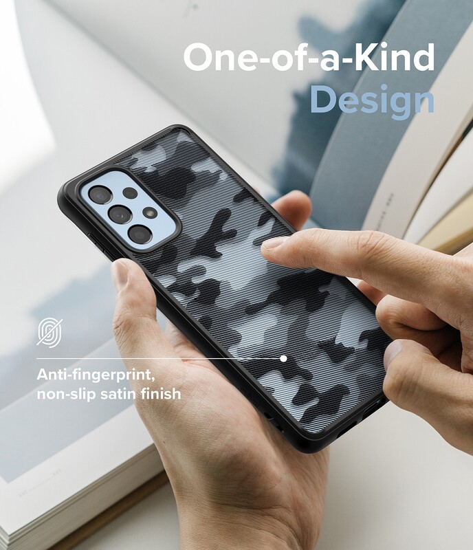 Fusion Military-Grade Slim Case for Galaxy A53 - Matte Camo Black