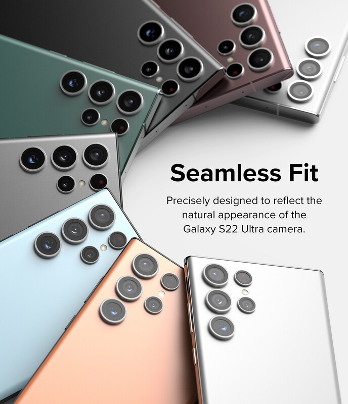 Camera Lens Protectors with Aluminium Alloy Frames for Galaxy S22 Ultra (Set) - Silver