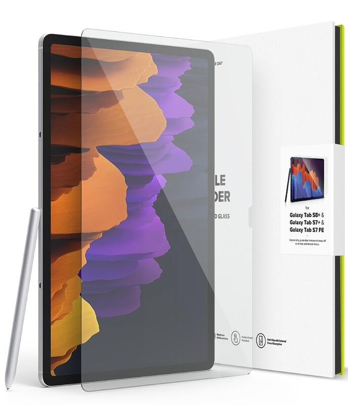 Premium Full Coverage Tempered Glass Screen Protector for Galaxy Tab S8 Plus / Tab S7 Plus / Tab S7 FE