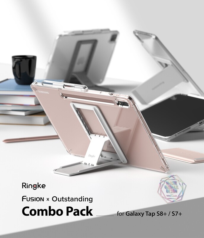 Fusion for Galaxy Tab S8 Plus / Tab S7 Plus (12.4 inch) case & Outstanding Semi-Automated Stand