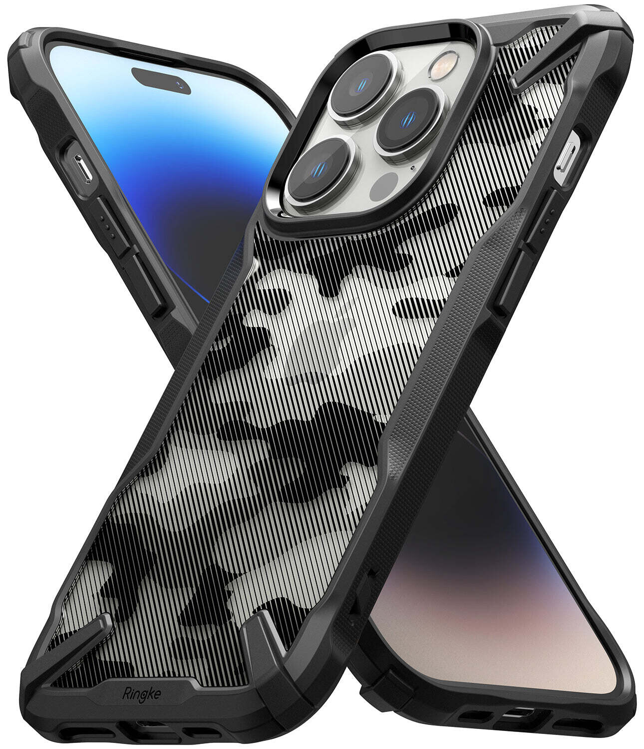 Fusion X for iPhone 14 Pro Max Military-Grade Slim Protective Case - Camo Black