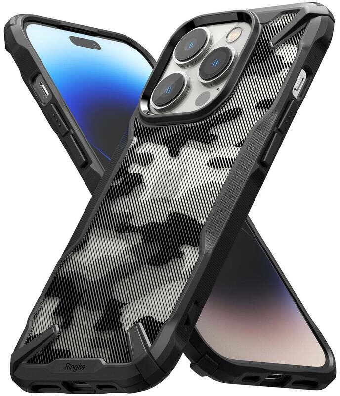 Fusion X for iPhone 14 Pro Max Military-Grade Slim Protective Case - Camo Black