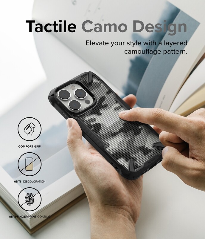 Fusion X for iPhone 14 Pro Max Military-Grade Slim Protective Case - Camo Black