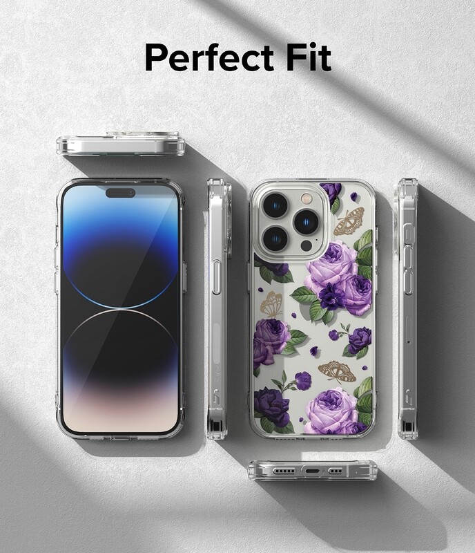 Fusion Design for iPhone 14 Pro Max Military-Grade Slim Protective Case - Purple Rose