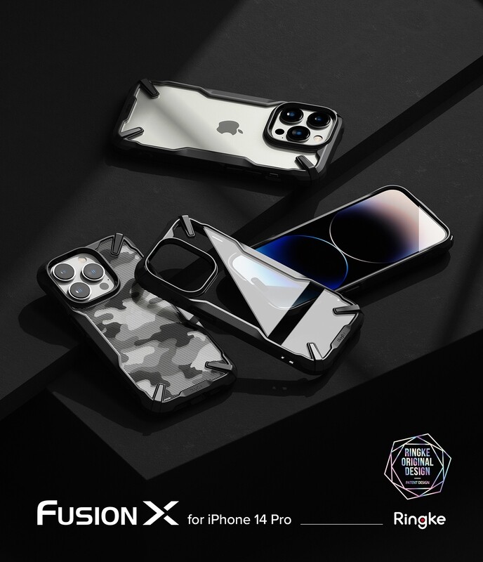 Fusion X for iPhone 14 Pro Military-Grade Slim Protective Case - Black