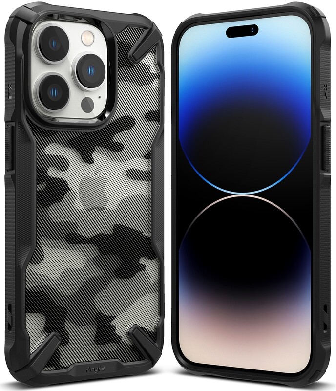 Fusion X for iPhone 14 Pro Military-Grade Slim Protective Case - Camo Black