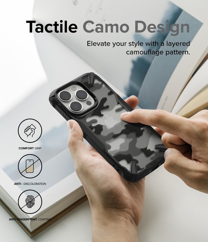 Fusion X for iPhone 14 Pro Military-Grade Slim Protective Case - Camo Black
