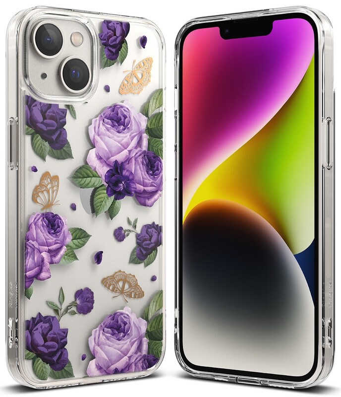 Fusion Design for iPhone 14 Military-Grade Slim Protective Case - Purple Rose