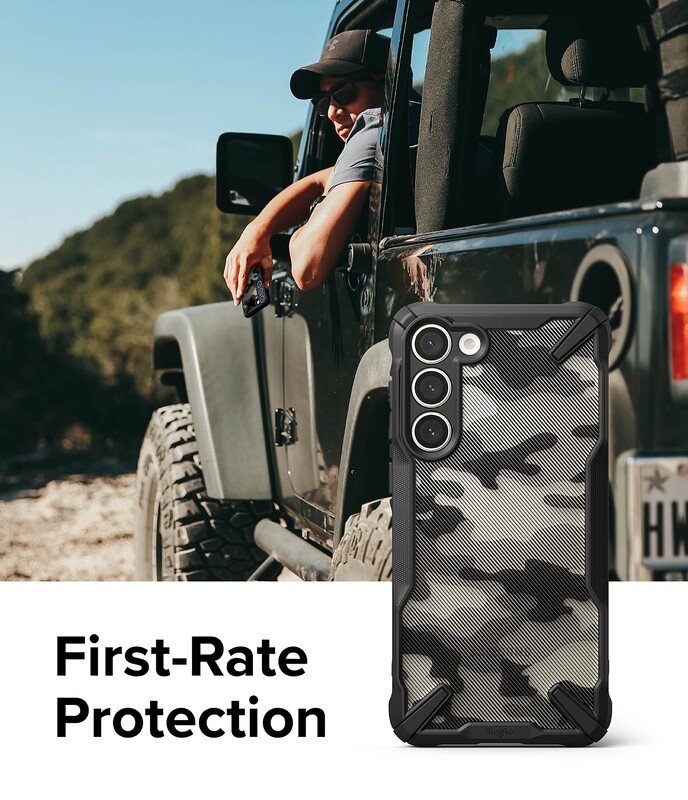 Fusion X for Galaxy S23 Plus Military-Grade Slim Protective Case - Camo Black
