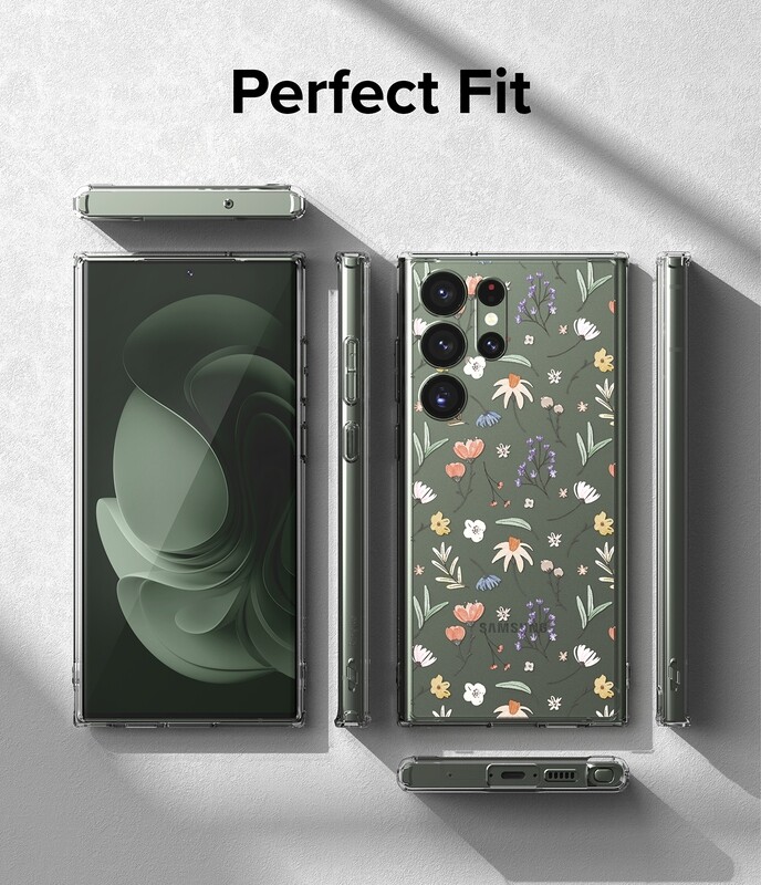Fusion Design for Galaxy S23 Ultra Military-Grade Slim Protective Case - Dry Flowers