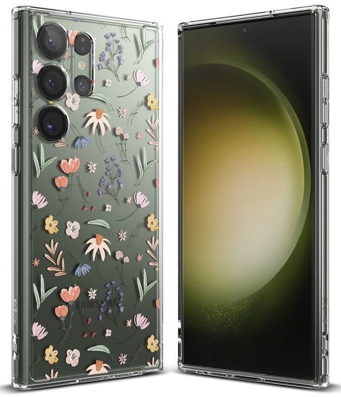 Fusion Design for Galaxy S23 Ultra Military-Grade Slim Protective Case - Dry Flowers