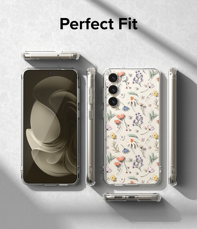 Fusion Design for Galaxy S23 Plus Military-Grade Slim Protective Case - Dry Flowers