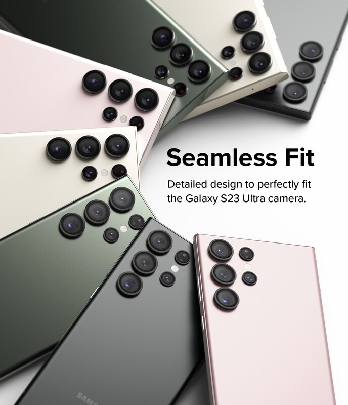 Camera Lens Protectors with Aluminium Alloy Frames for Galaxy S23 Ultra (Set) - Black