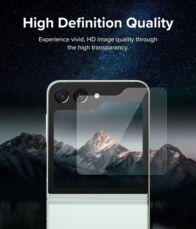 Premium Tempered Glass (2 Pack) Cover Display Screen Protector for Galaxy Z Flip5