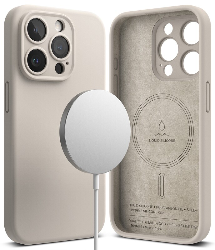 SI for iPhone 15 Pro Max MagSafe Accessories Case - Stone