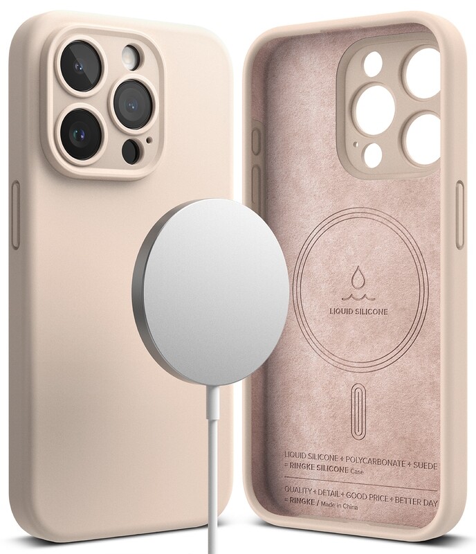 SI for iPhone 15 Pro Max MagSafe Accessories Case - Pink Sand