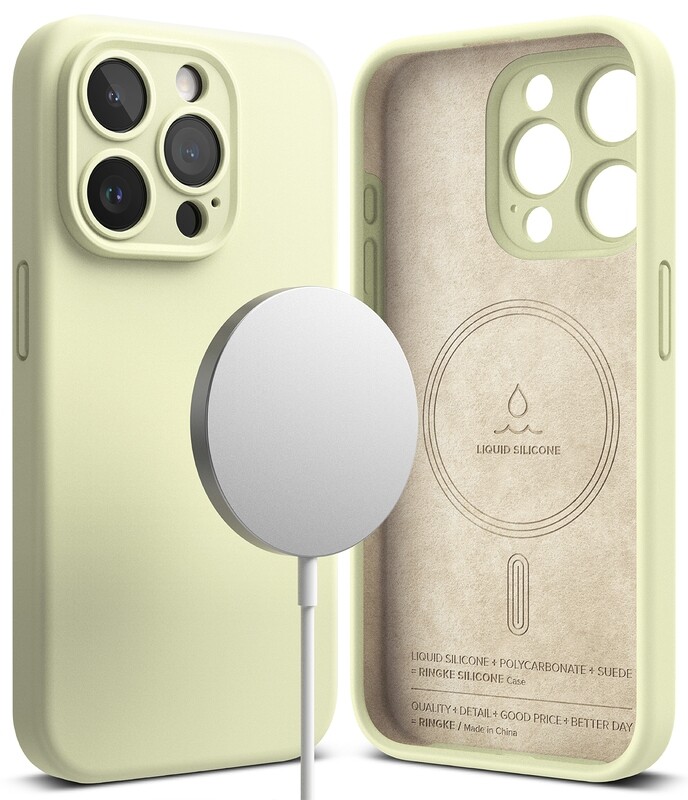 SI for iPhone 15 Pro Max MagSafe Accessories Case - Sunny Lime
