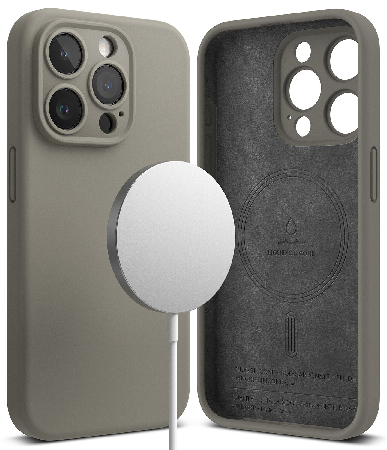 SI for iPhone 15 Pro Max MagSafe Accessories Case - Grey