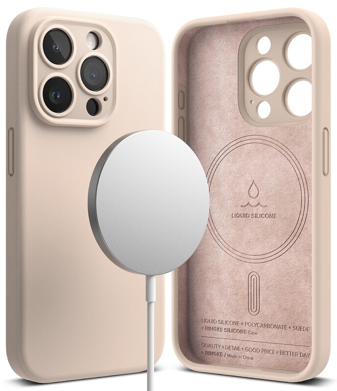 SI for iPhone 15 Pro MagSafe Accessories Case - Pink Sand