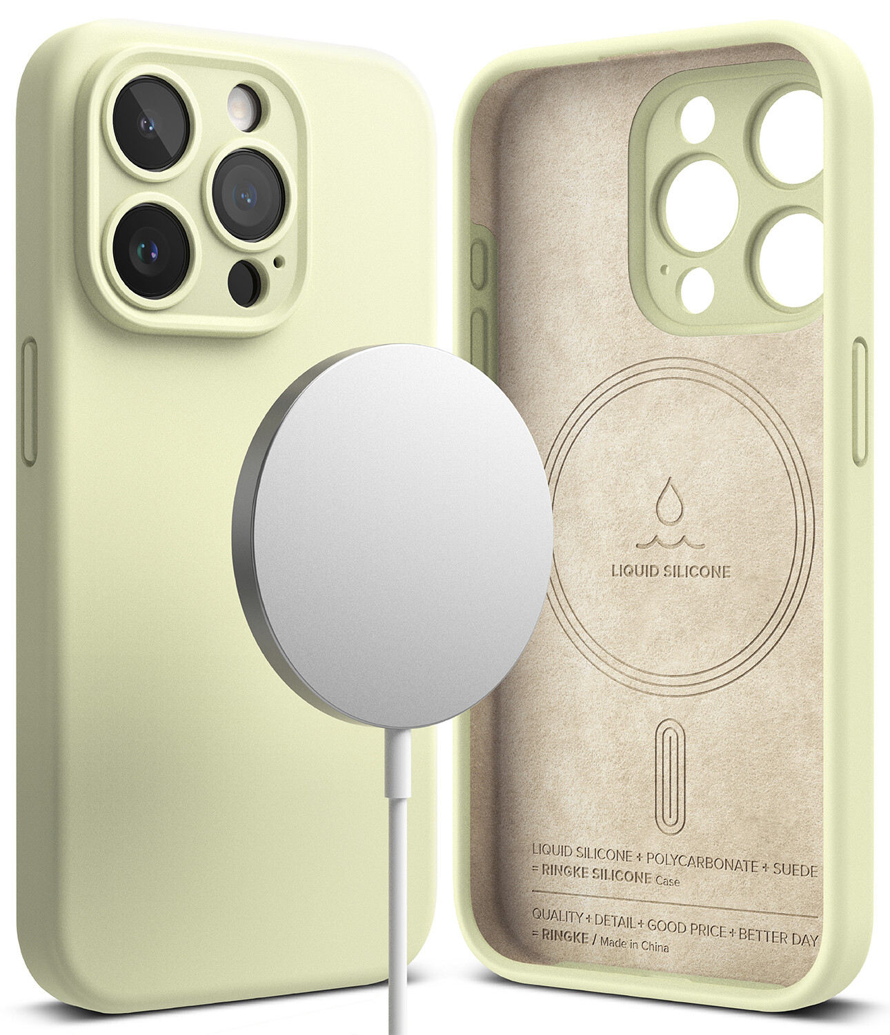 SI for iPhone 15 Pro MagSafe Accessories Case - Sunny Lime