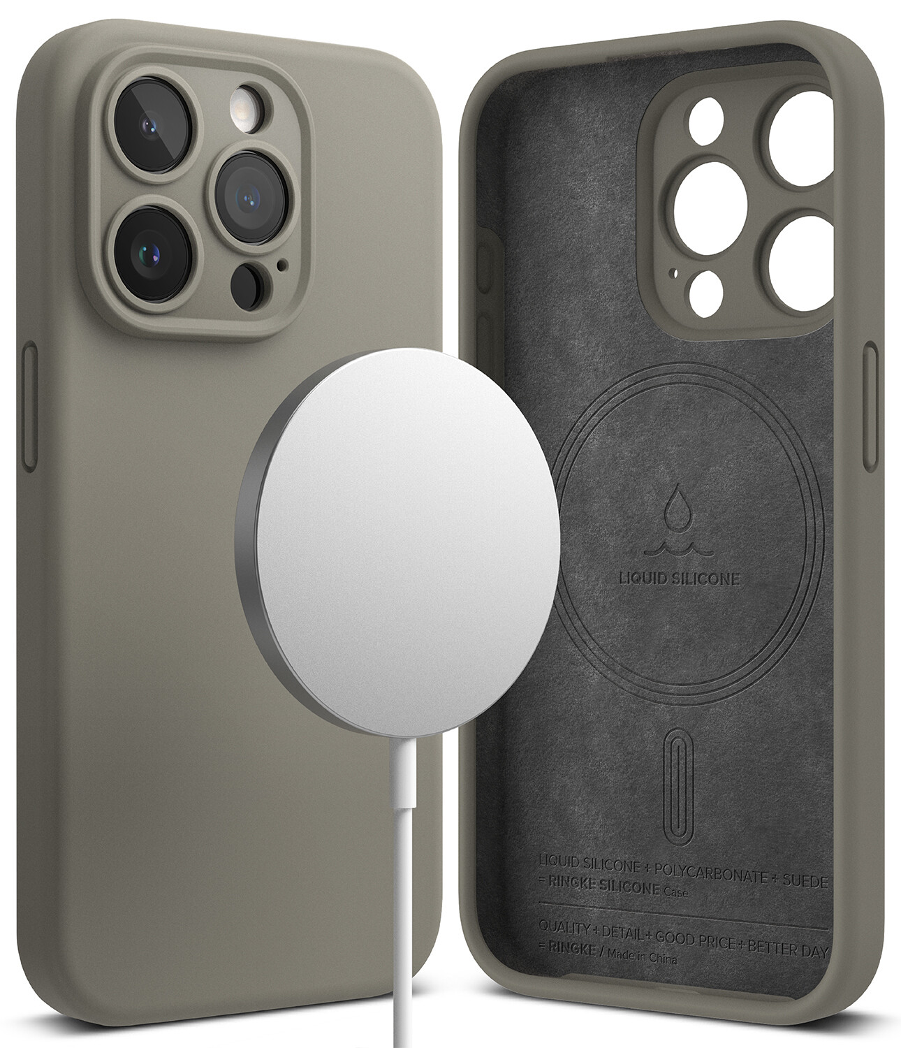 SI for iPhone 15 Pro MagSafe Accessories Case - Grey