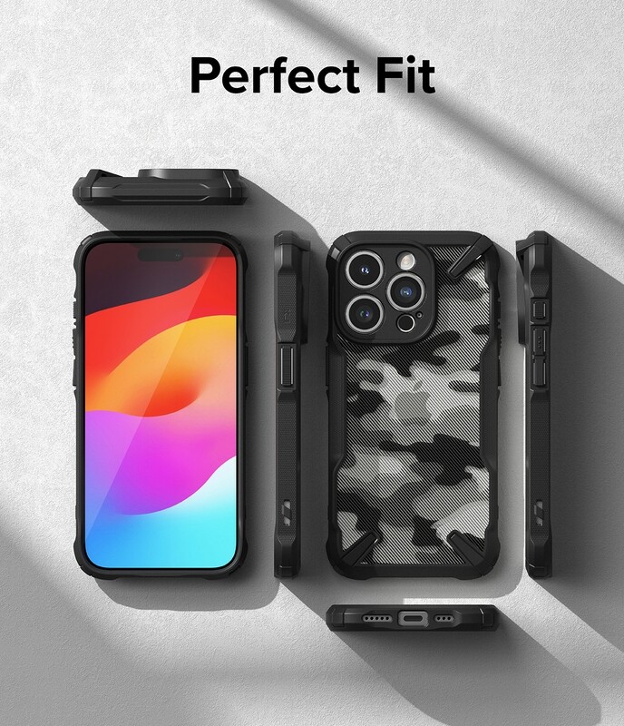 Fusion X for iPhone 15 Pro Max Military-Grade Slim Protective Case - Camo Black