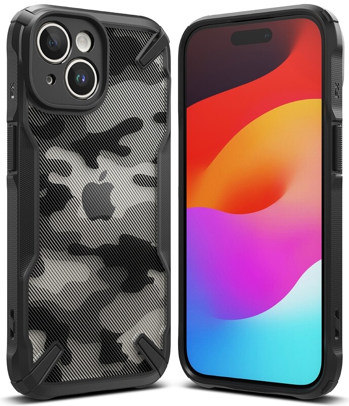 Fusion X for iPhone 15 Plus Military-Grade Slim Protective Case - Camo Black