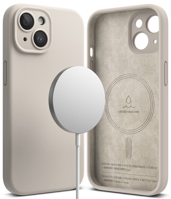 SI for iPhone 15 Plus MagSafe Accessories Case - Stone
