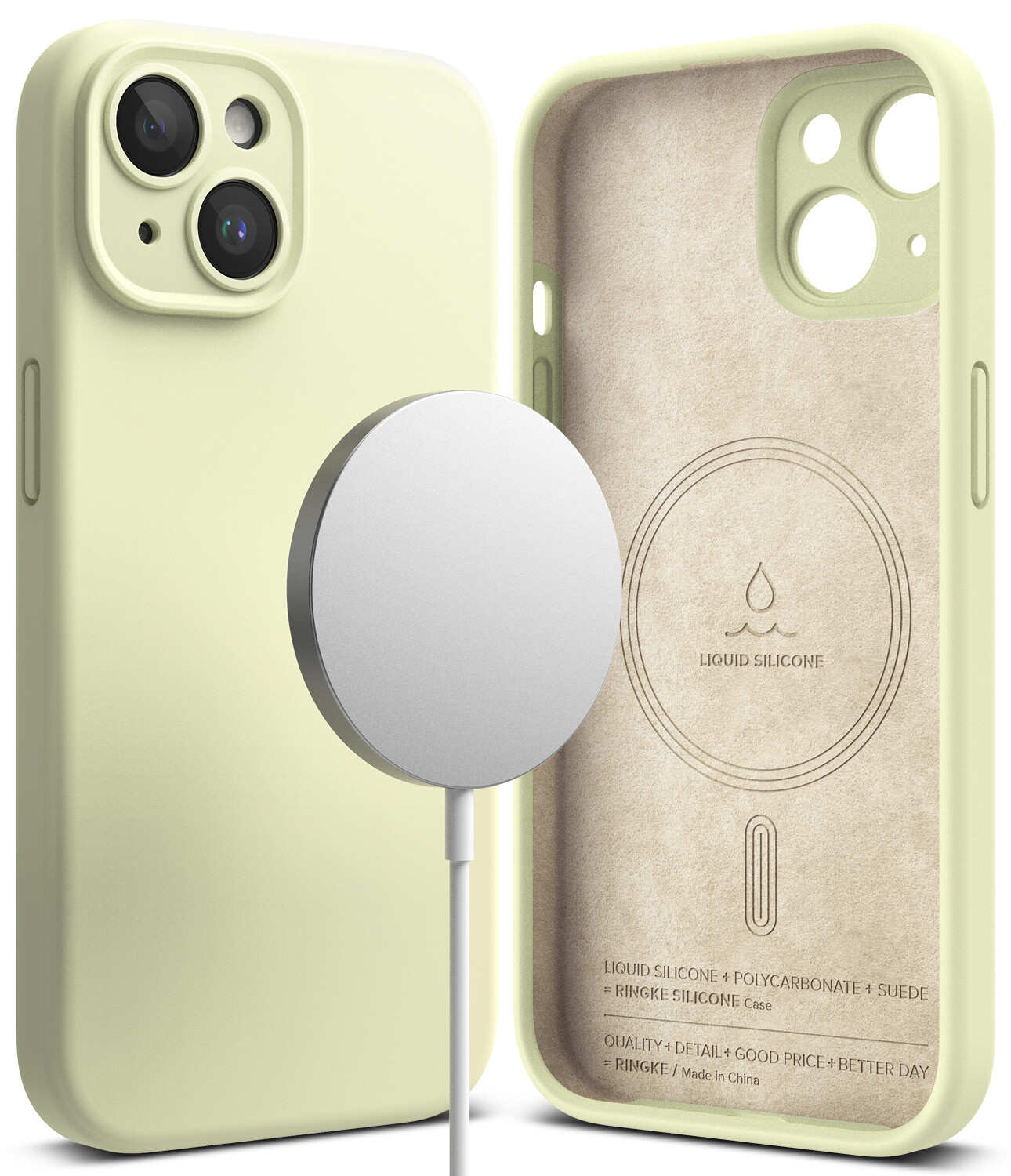 SI for iPhone 15 Plus MagSafe Accessories Case - Sunny Lime