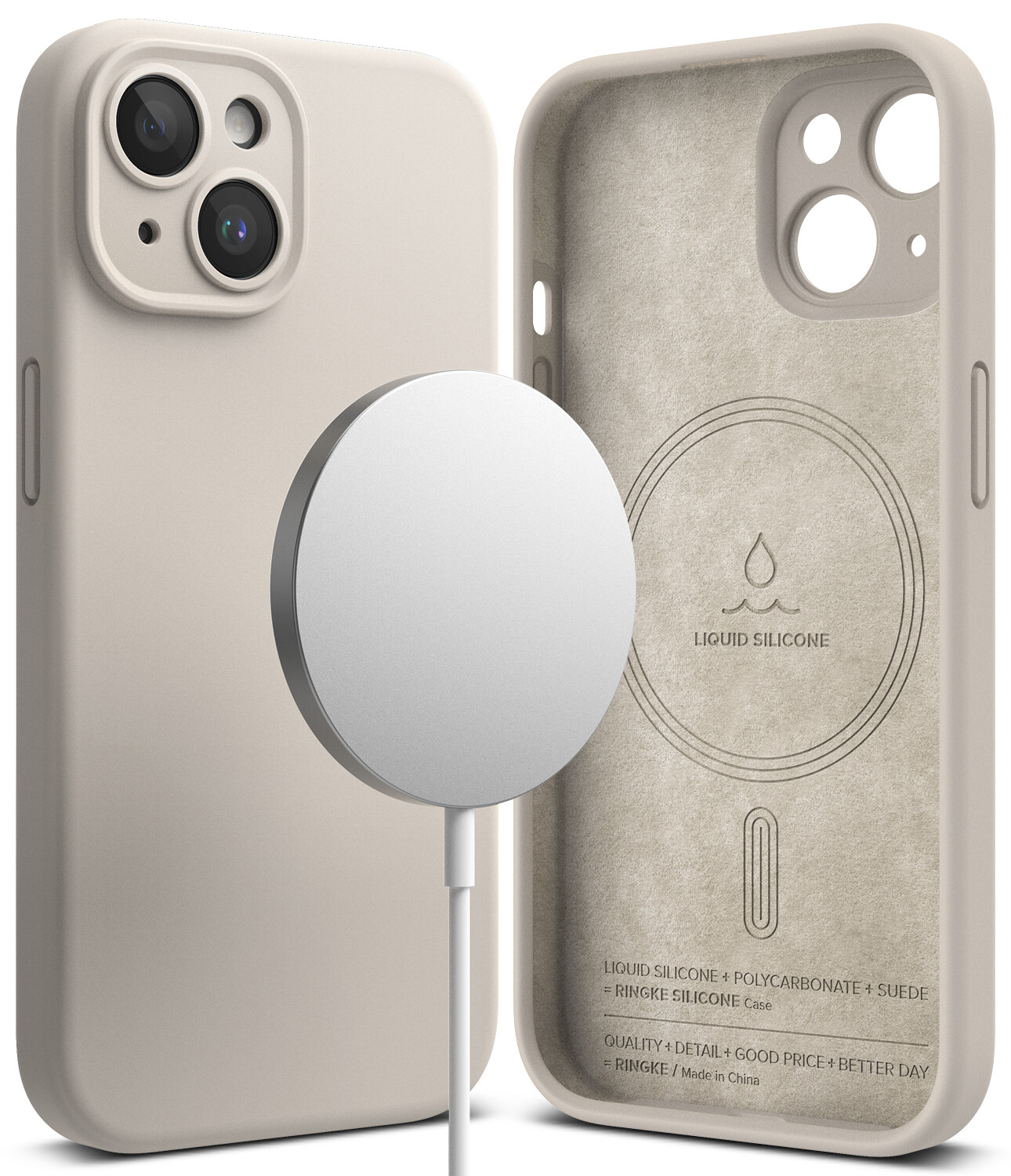 SI for iPhone 15 MagSafe Accessories Case - Stone