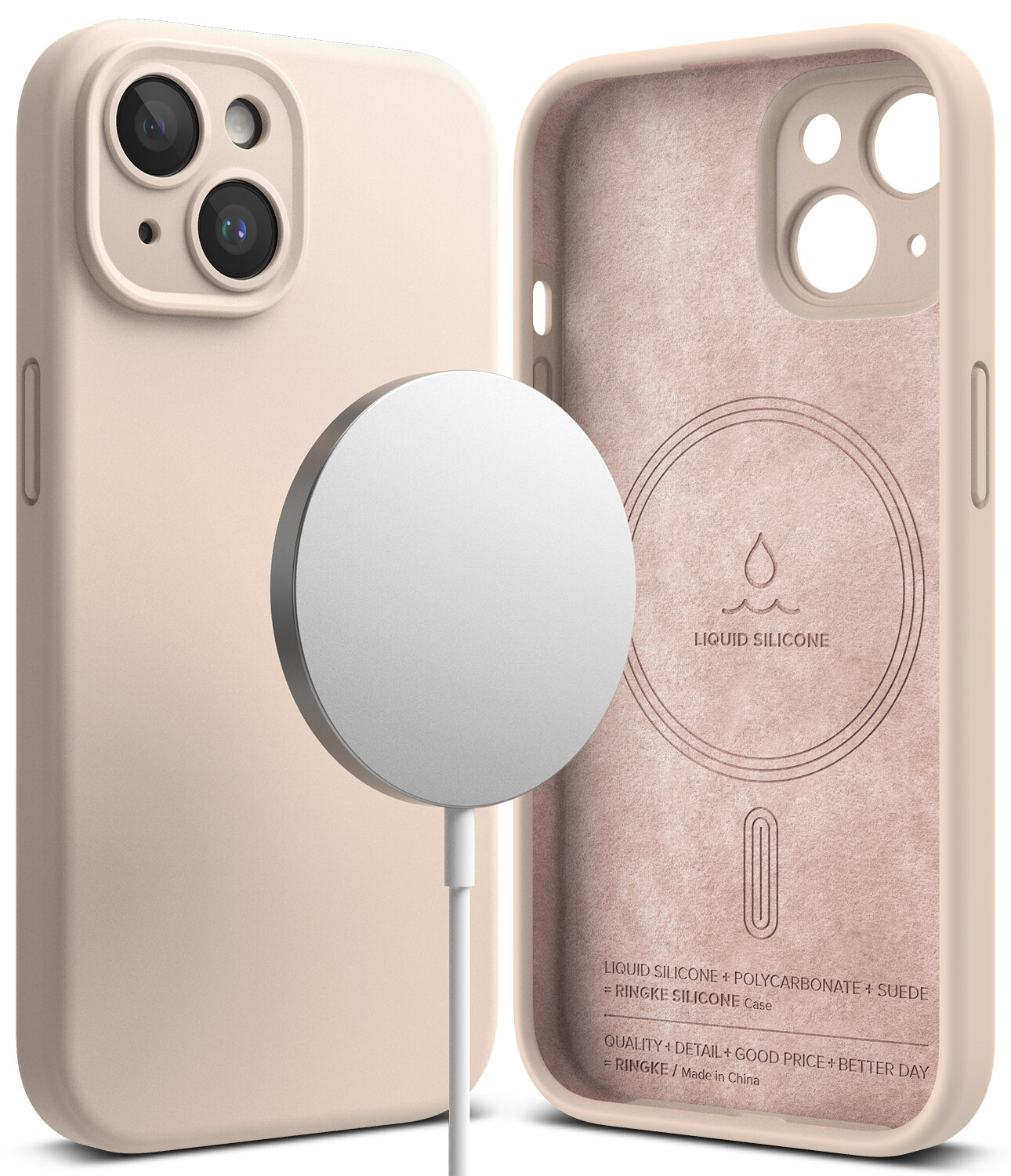 SI for iPhone 15 MagSafe Accessories Case - Pink Sand