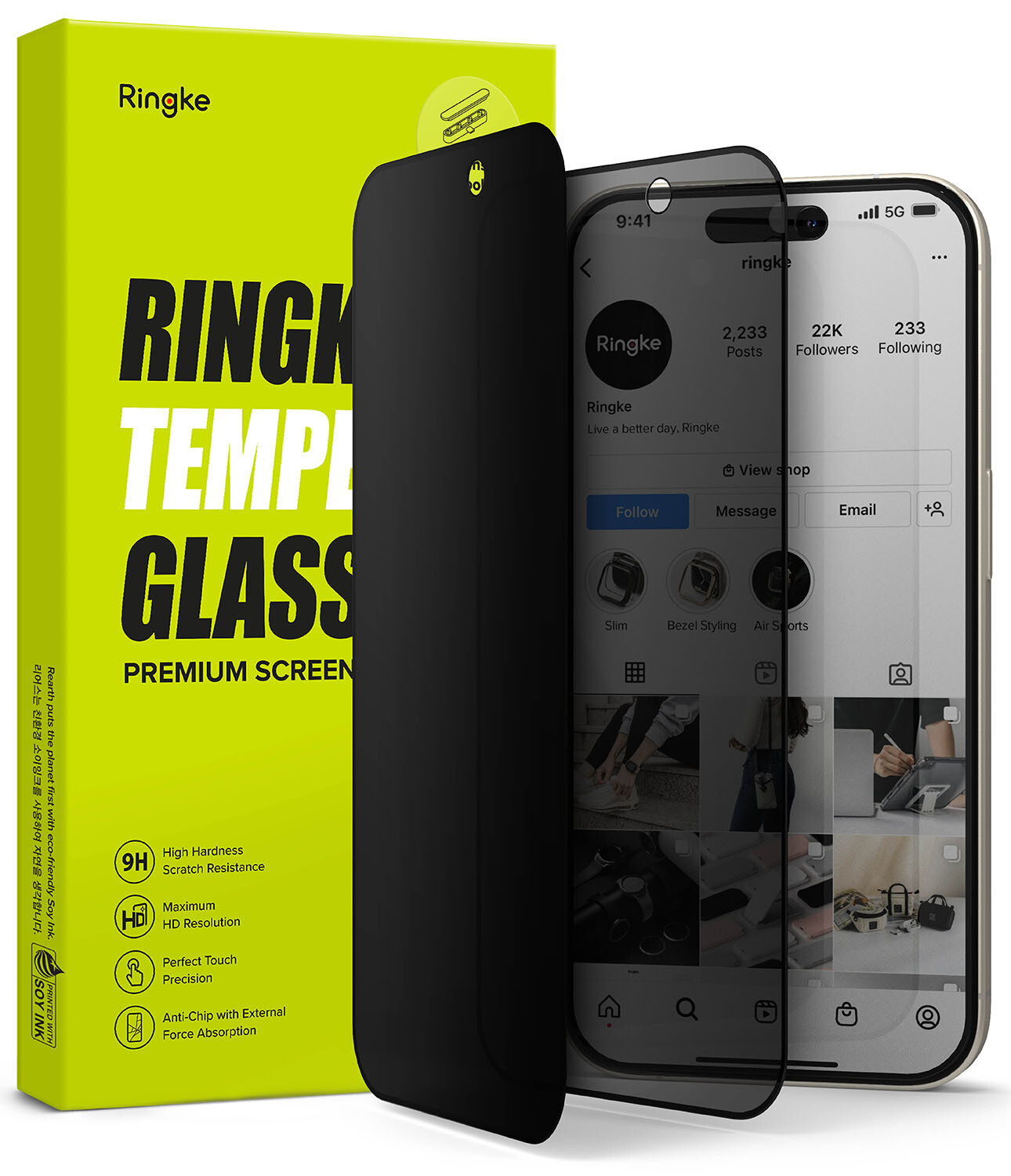 Privacy Premium Tempered Glass Screen Protector for iPhone 15 Pro